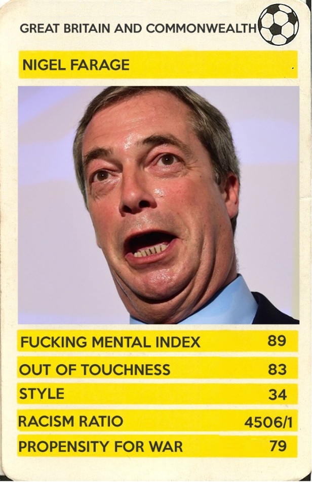 Nigel Farage Top Trumps